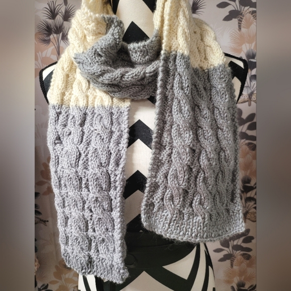 Knit scarf, hand knit by Mom - Picture 3 of 3